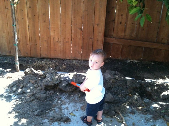 Trey Helping Daddy Dig